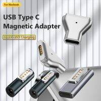 Adaptor USB PD Magnetik Tipe C untuk Apple Magsafe 1 Magsafe 2 MacBook Pro USB C Female Pengisi Daya Cepat Magnet Plug Converter Alloy