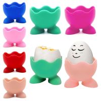 ❍♤㍿ 5Pcs Egg Cup Holders Drying Egg Storage Rack Food Grade Silicone Egg Poacher Cups Bracket for Kitchen Breakfast Cooking Tools