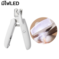 กรรไกรตัดเล็บสัตว์ พร้อมตะไบ กรรไกรตัดเล็บ กรรไกรตัดเล็บสัตว์เลี้ยงมีไฟ LED pet nail clippers ใช้ถ่านกระดุม 3 ก้อน ตัดเล็บง่าย ปลอดภัย Alliswell