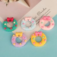 (Worry free) 10Pcs พวงหรีดคริสต์มาส Flatback เรซิ่น Cabochon Embellishment สำหรับ Scrapbooking อุปกรณ์เสริม DIY โทรศัพท์กรณีตกแต่ง