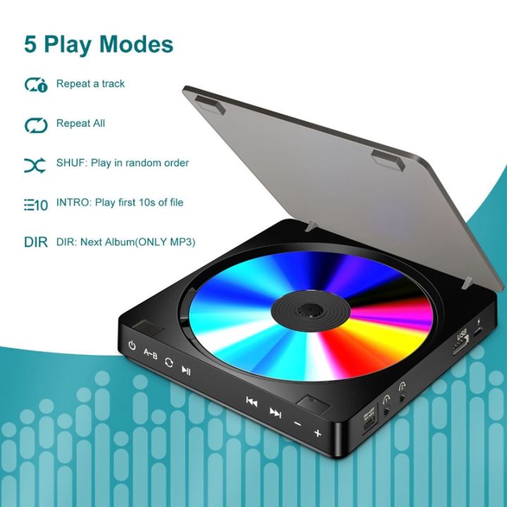 portable-cd-player-double-headphone-version-contact-button-reproductor-cd-walkman-rechargeable-shockproof-lcd-display