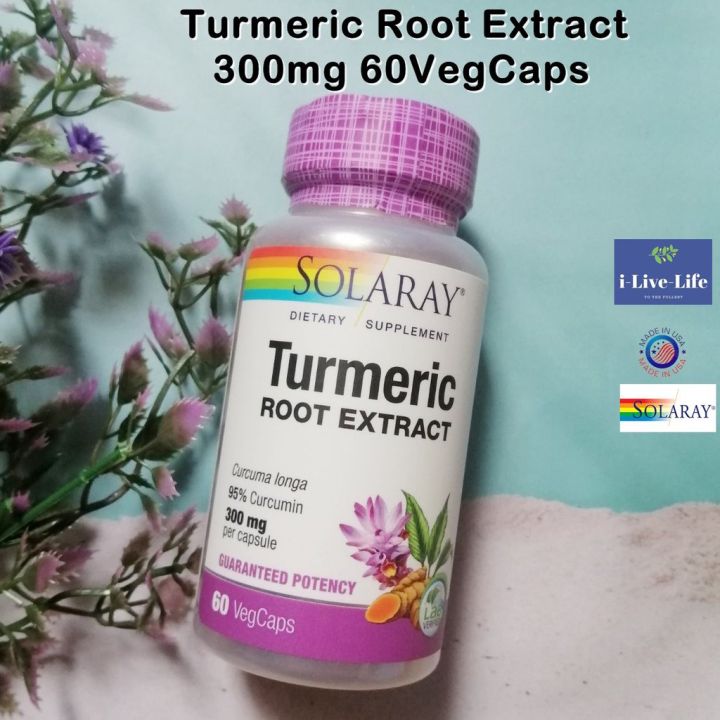 สารสกัดจากขมิ้นชัน-turmeric-root-extract-300-mg-60-vegcaps-solaray