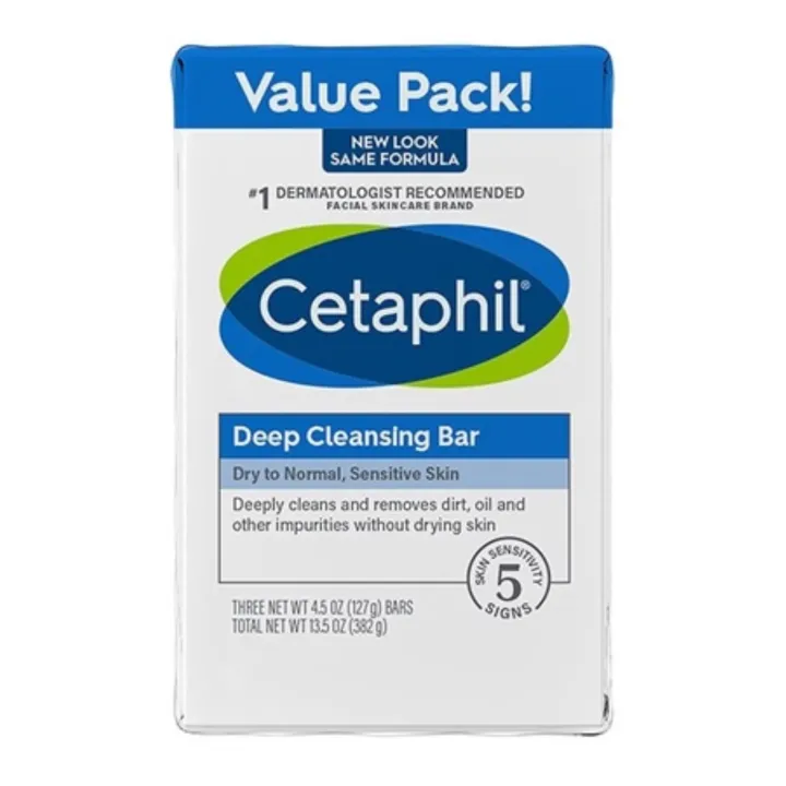Cetaphil Deep Cleansing Face Body Bar (New version ofAntibacterial Bar