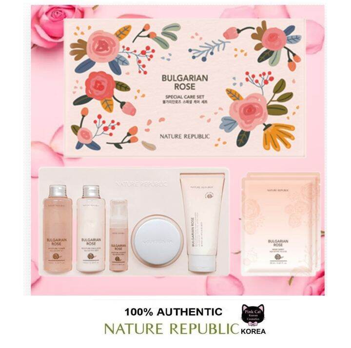 Korean Cosmetics NATURE REPUBLIC Bulgarian Rose Special Care Set (7