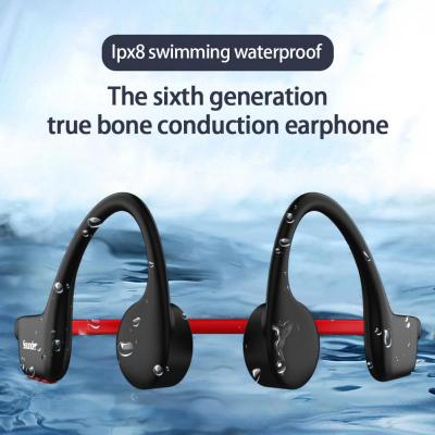 ZZOOI New Low-power Wireless Bone Conduction Bluetooth Compatible 5.3 Earphone 16G Waterproof Swimming Headphone MP3/headset Mode