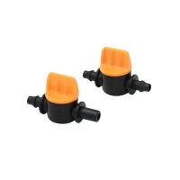 ∋◄✸ 10pcs 4/7mm Hose Mini Valve 1/4 To 6mm Garden Tap Garden Drip Irrigation Fittings Pipe Connectors Water Valve