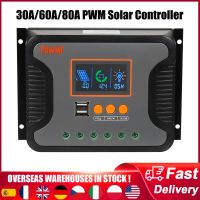 30A ตัวควบคุมชาร์จพลังงานแสงอาทิตย์ตัวควบคุมพลังงานแสงอาทิตย์ PWM 60A 80A 12V-48V แบตเตอรี่ลิเธียมการควบคุมการชาร์จพลังงานแสงอาทิตย์จำนวนมาก/เพิ่ม/ลอย