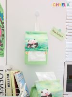 A large bear panda spends rolls of paper to receive the metope of the sitting room dormitory cloth art paper towel box QT300 【BYUE】