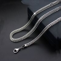 Fashion Simple New Titanium Steel Necklace Foxtail Chain Stainless Steel Jewelry Multilayer Necklace Hot Sale Fashion Chain Necklaces