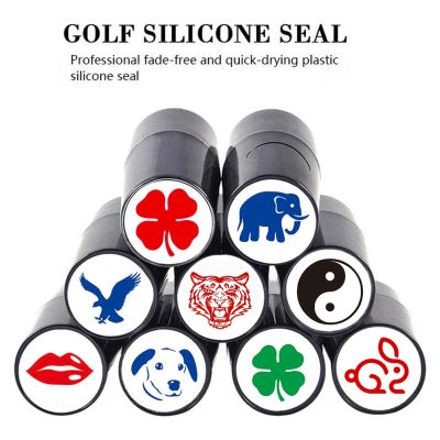 Golf ball silicone seal stamper golf ball marker quick dry for men women kids gift many kinds of pattern red black green new hot