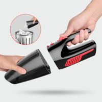 Cordless Mini Car Vacuum Cleaner With LED Light Portable Household Wet Dry Dual-Use 120W Rechargeable Vacuum Cleaner