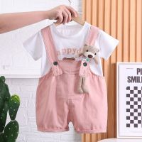 【Ready】? summer suit able wern sle two-piece baby clot rl overs one-year-old baby rl summer suit