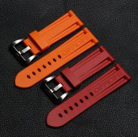 Rubber Silicone Waterproof Watch Bracelet Watch Accessories Strap Replacement FOR Panerai PAM 441 111 Wrist Watch Band 22mm 24mm