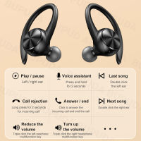 Sports Bluetooth Wireless Headphones with Mic IPX5 Waterproof Ear Hooks Bluetooth Earphones HiFi Stereo Music Earbuds for Phone