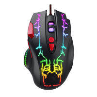 Tanjiaxun G550 8-Key 1000/1600/3200/6400จุดต่อนิ้วสาย RGB แสงส่องสว่าง O Ptical เมาส์สำหรับเล่นเกมสำหรับคอมพิวเตอร์แล็ปท็อปเคอร์เซอร์เมาส์ลื่น