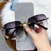 ✻✻ 2023 New Rimless Womens Sunglasses Fashion Gradient Lenses Sun glasses Lady Vintage Alloy Legs Classic Designer Shades UV400