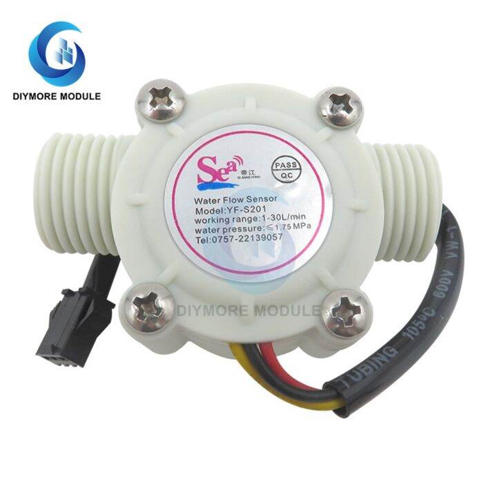 YF-S201 Water Flow Sensor Switch G1/2 Hall Flowmeter Counter Sensor ...