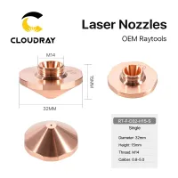 Cloudray Bodor หัวฉีดเลเซอร์ชั้นเดียว/Dia.32Mm สองชั้นขนาด0.8-4.0มม. สำหรับหัวเครื่องตัดด้วยเลเซอร์ใย