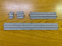 Brand new N Scale Tomix Light Grey  Covered  S Track, 4 sizes.  ใหม่เอี่ยม N Scale Tomix Light Grey Covered S Track มี 4 ขนาด