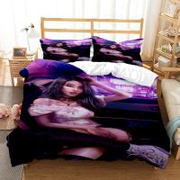 【hot】✔❇ Iu Kpop Star Print Three Piece Bed Set Fashion Article Children or Adults for Beds Quilt Covers Pillowcasese