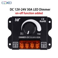 Dc12v-24v Sakelar Peredup Led 30a ตัวควบคุมที่ปรับได้แรงดันไฟฟ้าสูงสุดสำหรับเทปแถบ Led ไฟระบบ Led Dimmers