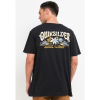 Quiksilver เสื้อยืดผ้าฝ้ายแขนสั้นสำหรับผู้ชาย,เสื้อยืดคอกลมออกกำลังกายใส่ได้ทั้งผู้ชายและผู้หญิง