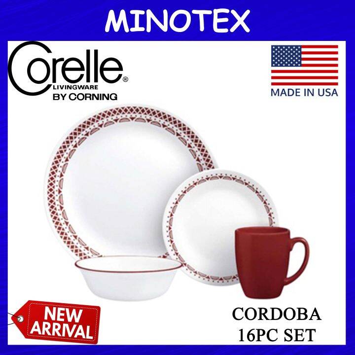 Corelle 16pc Cordoba Dinnerware Set Livingware Dinner Serve Set Lazada