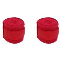 2 Pc 2.5M Eslatic Cotton Sports Strap Boxing Bandage for Muay Thai Taekwondo Hand Gloves Wraps Red