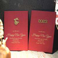 [COD] 2023 New Years greeting card Day company paper companion gift wishing new year of the rabbit text Chinese Year