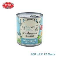 ? { ส่งฟรี } ?  Am Goat Sterilized Goat Milk 100% 400mlX12Cans  บริการเก็บเงินปลายทาง