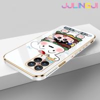 Jlingji เคสสำหรับ Realme 7 Pro Narzo 20 Pro เคส Nohara Shiro Edge สี่เหลี่ยมเคสมือถือดีไซน์ใหม่บางลายชุบกล้องฝาปิดเลนส์เต็มป้องกัน Softcase กันกระแทก