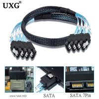 4 X Sata To Sata Cable 4 Ports/Set Date Cable 7 Pin Sata Sas Cable 6Gbps Sata To Sata HDD Cable Cord For Server Mining 0.5M 1M