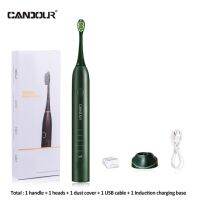 Candour แปรงสีฟันไฟฟ้า Cd-5133แปรงสีฟันโซนิกที่ชาร์จได้อัตโนมัติพร้อม Ipx7หัวแปรงเปลี่ยนได้16ชิ้นกันน้ำ