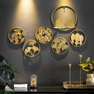 Nordic Ginkgo Leaf Iron Wall Decoration Metal Wall Home Decor Hotel Living Room Sofa Background Wall Hanging