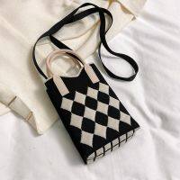 2023✶✈ The new oblique cross cell phone one shoulder bag female Japan and the diamond lattice