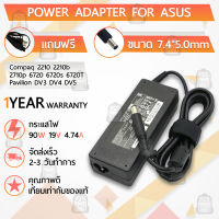 รับประกัน 1ปี - สายชาร์จ คอม อะแดปเตอร์ HP 19V 4.74A หัว 7.4*5.0mm – อะเดปเตอร์คอม Charger Adapter Computer Power Supply สายชาร์ท HP 2210 2210b 2510p 2510P 2710p 2710p 6720 6720s Pavilion DV3 DV4