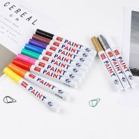 12PCS Car Paint Marker Pen Car Wheel Tire Oily Painting Mark Pen Auto Rubber Tyre Polishes Waterproof Metal Permanent MarkerHighlighters  Markers