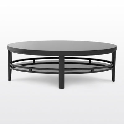 modernform โต๊ะกลาง รุ่น METRO-TEA TABLE1 EBONY พ่นเงา