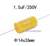 ซีเสียงแหลม 1.5uf/250v สีเหลือ (ราคาต่อแพ็ค 4 ตัว) ซีเสียงแหลม 1.5uf/250v เหมาะสำหรับค่อมเสียงแหลม ถ่วงเสียงแหลมทำให้เสียงใสขึ้น กันวอยซ์ขาดง่าย