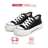 MISTERY รองเท้าผ้าใบพื้นนุ่ม รุ่น CLASSIC สีดำ ( MIS-812)