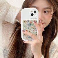 เคสมือถือลายดอกไม้สไตล์เกาหลีสำหรับ Iphone14/13Pro Max Apple 12 11รุ่นใหม่ทูอินวัน Xs พรีเมี่ยม