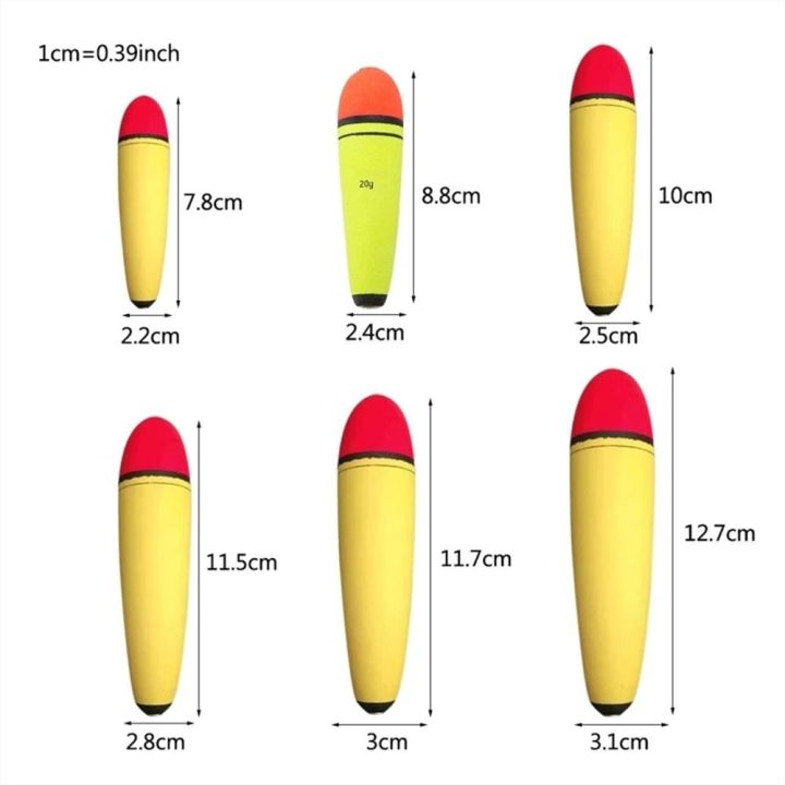 rongjingmall-อุปกรณ์ตกปลา-eva-crappie-ปลาดุกอุยตื้นตกปลา-bobbers-ลื่น-bobbers-โฟมลอยแพตกปลา