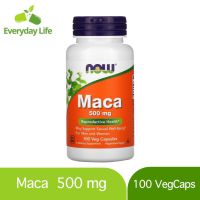 [Exp2024] มาคา Now Foods, Maca, 500 mg, 100 Veg Capsules