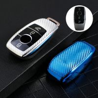 hgjmgkkk Car Key Case Carbon TPU Remote Key Cover Fob For Mercedes Benz A C E S G Class GLC CLE CLA GLB GLS W177 W205 W213 W222 X167 AMG