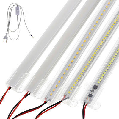 แถบไฟ LED ไลท์บาร์220V,แถบไฟใต้ตู้พร้อมปลั๊ก EU 72หลอดไฟฟลัดไลท์ LED ไฟติดในร่มแสงไฟสำหรับบ้านห้องครัวสำนักงาน