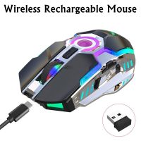 NEW Zerodate T30 Rechargeable 2.4Ghz Wireless Mouse Ergonomic RGB Backlit Notebook Desktop Mouse Basic Mice