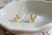 goodgift_station-??Opal Rabbit 925 sterling silver earrings ?? ต่างหูเงิน ต่างหูโอปอล