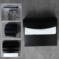 Aluminum Bathroom Paper Holder Black Bathroom Paper Roll Holder Wall Mounted Tissue Holder Rack Toilet Paper Holder Tissue Boxes