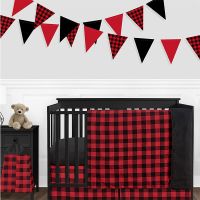 Black Red Buffalo Plaid Fiesta Birthday Banner Triangle Flag Decorations Xmas Bachelorette Paper Circle Dot Garland Streamers Banners Streamers Confet