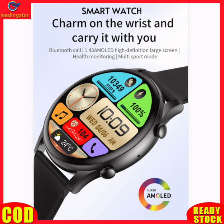 leadingstar-rc-authentic-l52pro-smart-watch-non-invasive-blood-sugar-ecg-heart-rate-blood-pressure-body-temperature-health-detection-for-men-women